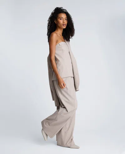 Kenneth Cole Plaid Sleeveless Bustier With Belt Loops