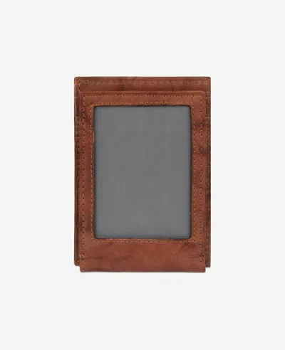Kenneth Cole Crunch Leather Wallet In Brown