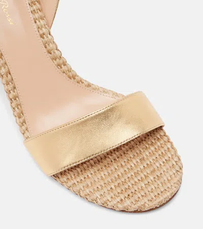 Gianvito Rossi Luana 85 Metallic Leather Sandals In Animal Print