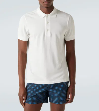 Tom Ford White Solid Shirt Collar Polo In White