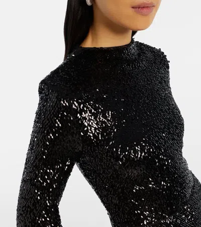 Simkhai Beatrice Sequined Gown In Black