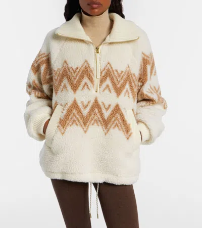 Varley Womens Egret Hendrik Relaxed-fit Sherpa Sweatshirt Xl In Multi