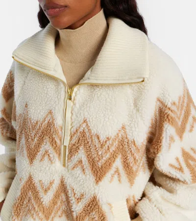 Varley Womens Egret Hendrik Relaxed-fit Sherpa Sweatshirt Xl In Multi