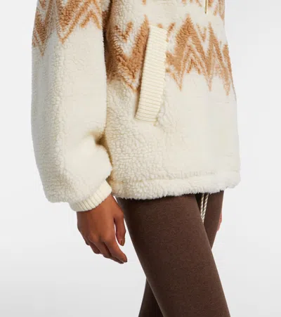 Varley Womens Egret Hendrik Relaxed-fit Sherpa Sweatshirt Xl In Multi