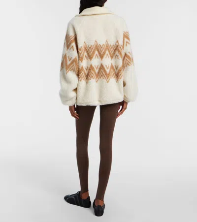 Varley Womens Egret Hendrik Relaxed-fit Sherpa Sweatshirt Xl In Multi