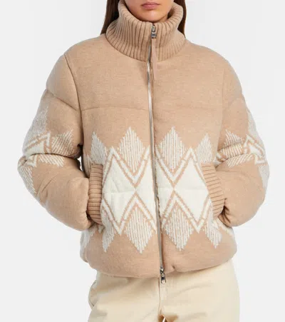 Varley Womens Light Taupe Belinda Padded Knitted Jacket In Neutral