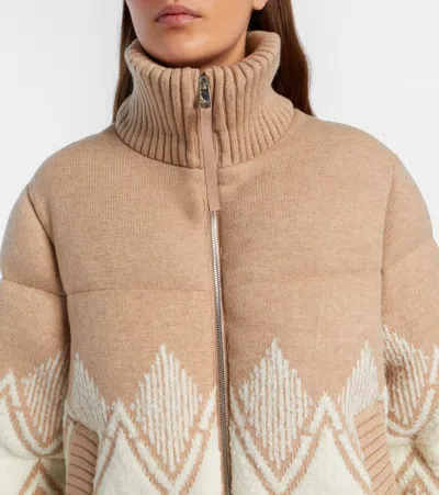 Varley Womens Light Taupe Belinda Padded Knitted Jacket In Neutral