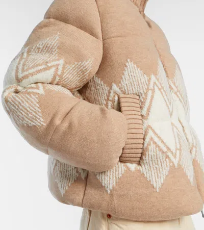 Varley Womens Light Taupe Belinda Padded Knitted Jacket In Neutral