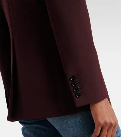Chloé Suits Sigle Breasted Blazer Jackets Bordeaux In Burgundy