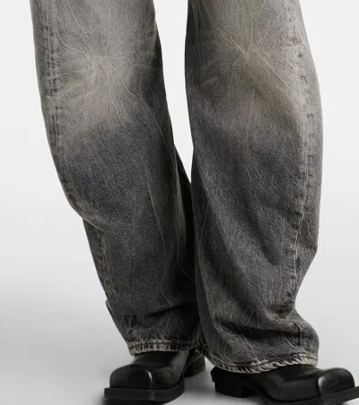 Acne Studios 2006 Low-rise Barrel-leg Jeans In Gray