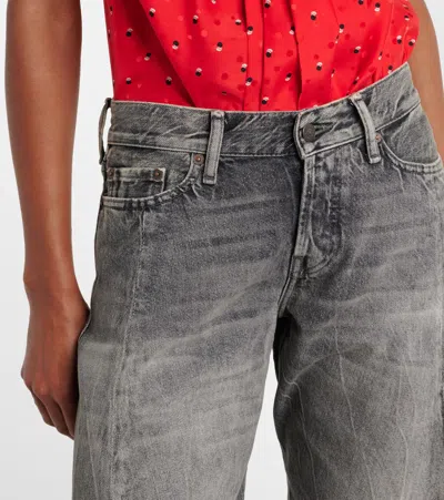 Acne Studios 2006 Low-rise Barrel-leg Jeans In Gray