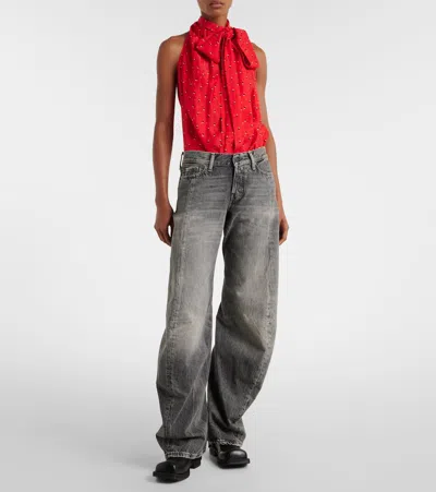 Acne Studios 2006 Low-rise Barrel-leg Jeans In Gray