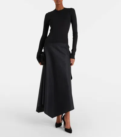 Aquazzura Studio 105 Mesh-paneled Suede Pumps In Black