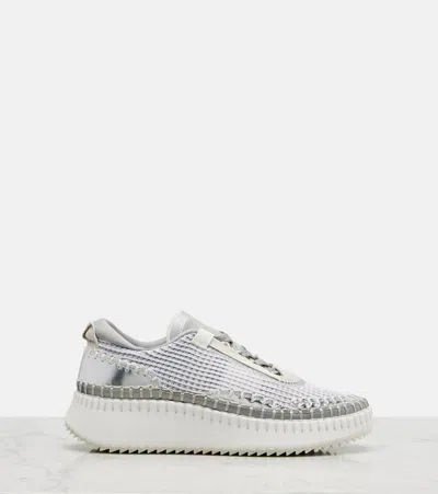 NAMA金属感效果厚底运动鞋