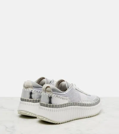 NAMA金属感效果厚底运动鞋