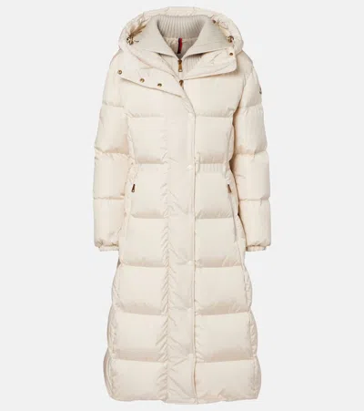 Moncler Chamer Hooded Down Coat In Neutral