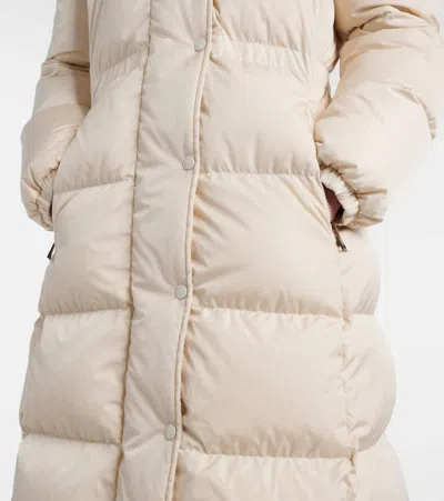Moncler Chamer Hooded Down Coat In Neutral