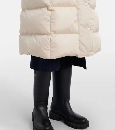 Moncler Chamer Hooded Down Coat In Neutral