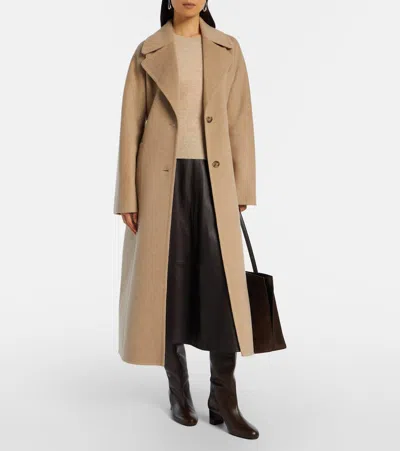 Joseph Spencer Wool And Cashmere Coat In Neutral