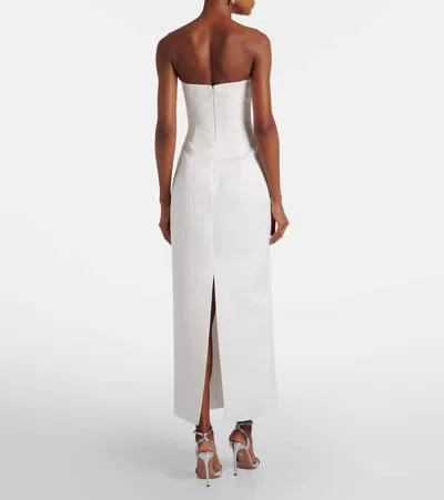 Leo Lin Rayna Floral-applique Bustier Dress In White