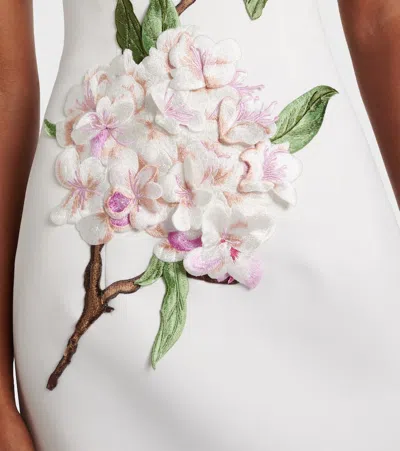 Leo Lin Rayna Floral-applique Bustier Dress In White