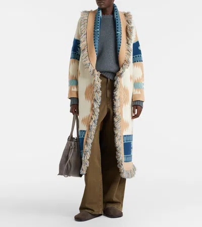 Alanui Icon Jacquard Virgin Wool Cardigan In Multi