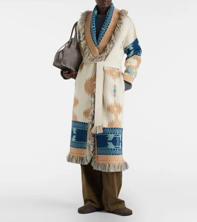 Alanui Icon Jacquard Virgin Wool Cardigan In Multi