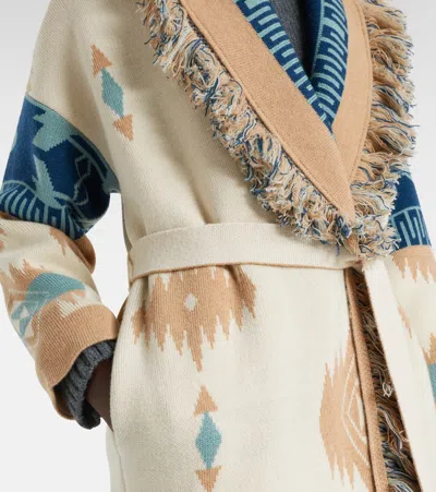 Alanui Icon Jacquard Virgin Wool Cardigan In Multi