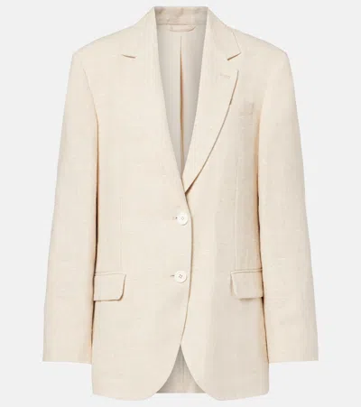 Brunello Cucinelli Linen-blend Blazer In Neutral