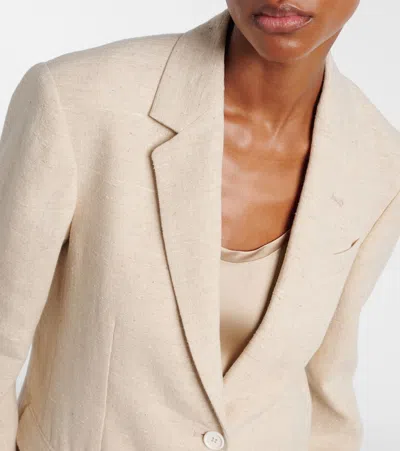 Brunello Cucinelli Linen-blend Blazer In Neutral