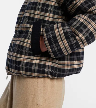 BRYONY格纹法兰绒填充夹克