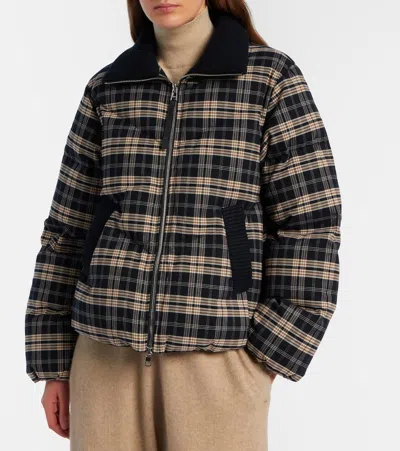 BRYONY格纹法兰绒填充夹克