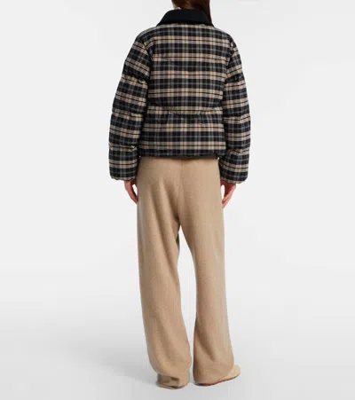 BRYONY格纹法兰绒填充夹克