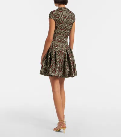 Simkhai Womens Ruby Multi Elowen Cap-sleeves Stretch-woven Mini Dress In Brown