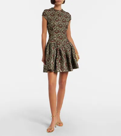 Simkhai Womens Ruby Multi Elowen Cap-sleeves Stretch-woven Mini Dress In Brown