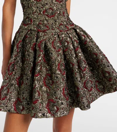 Simkhai Womens Ruby Multi Elowen Cap-sleeves Stretch-woven Mini Dress In Brown