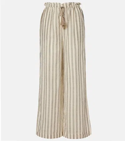 Ulla Johnson Josephine Striped Cotton Wide-leg Pants In Multi