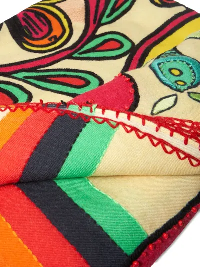 Carolina Herrera Rianna + Nina Printed Beaded Scarf In Multi