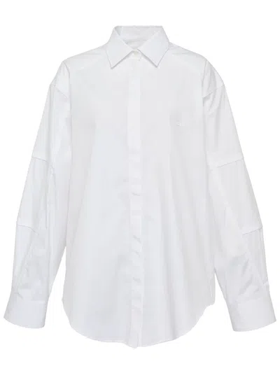 Msgm Shirt With Logo In White