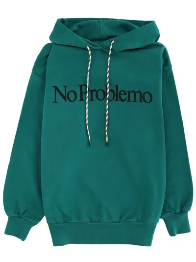 No Problemo Sweatshirt With Logo Unisex In Green