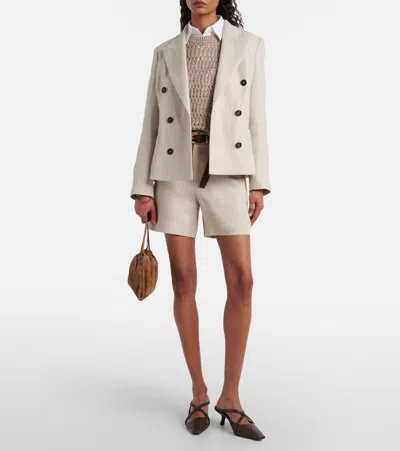 Brunello Cucinelli Suede Crossbody Bag In Brown