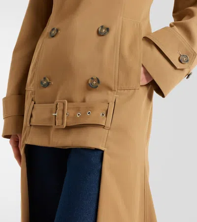 Jean Paul Gaultier Window Trench Coat In Brown