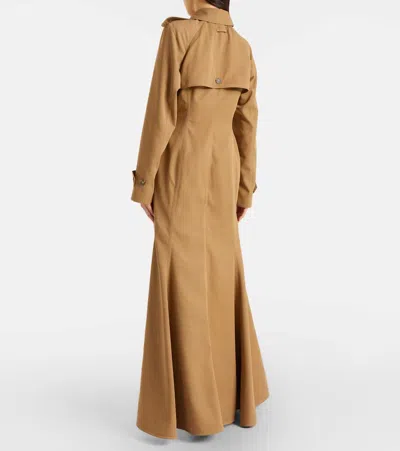 Jean Paul Gaultier Window Trench Coat In Brown