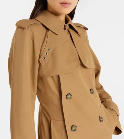 Jean Paul Gaultier Window Trench Coat In Brown
