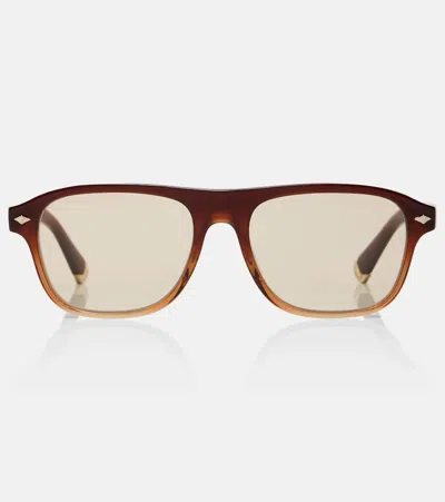 Brunello Cucinelli Square Sunglasses In Brown