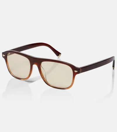 Brunello Cucinelli Square Sunglasses In Brown