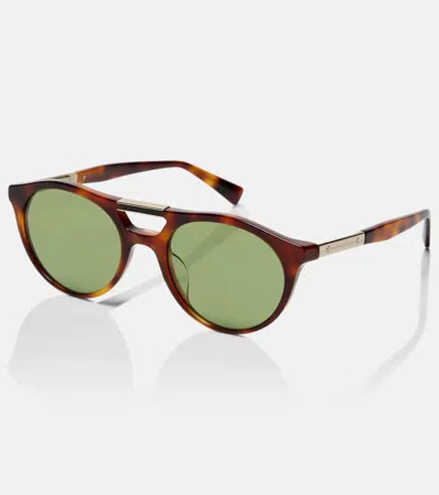 Brunello Cucinelli Sartorial Sunset Round Sunglasses In Brown