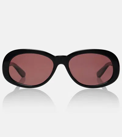 Brunello Cucinelli Claire Monili Oval Sunglasses In Black