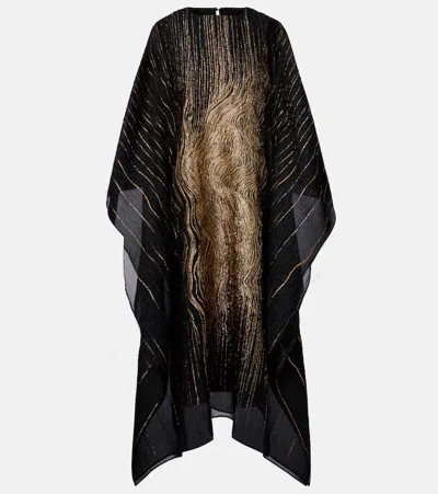 Taller Marmo Venice Silk-blend Fil Coupé Kaftan In Black