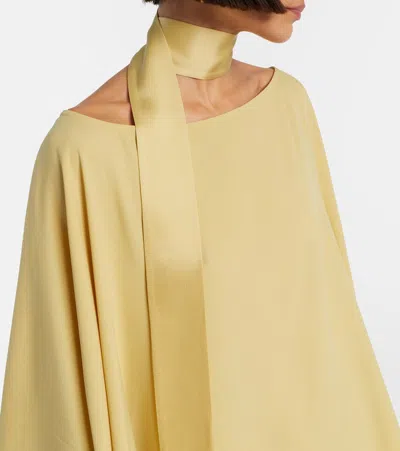 Taller Marmo Trebbia Asymmetric Crêpe Cady Kaftan In Yellow